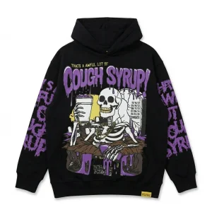 Cough Syrup Skeleton Hoodie Black