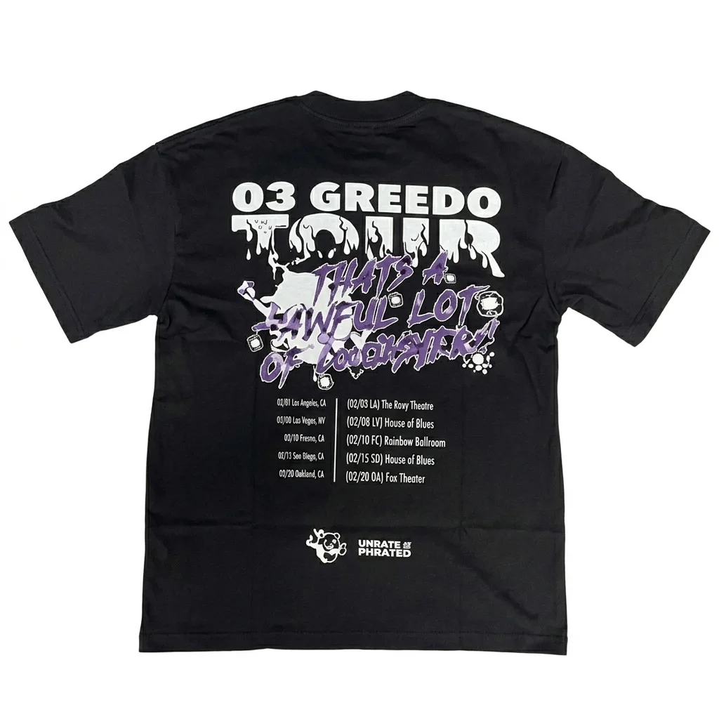 Cough Syrup 03 Greedo Tour Tee Black