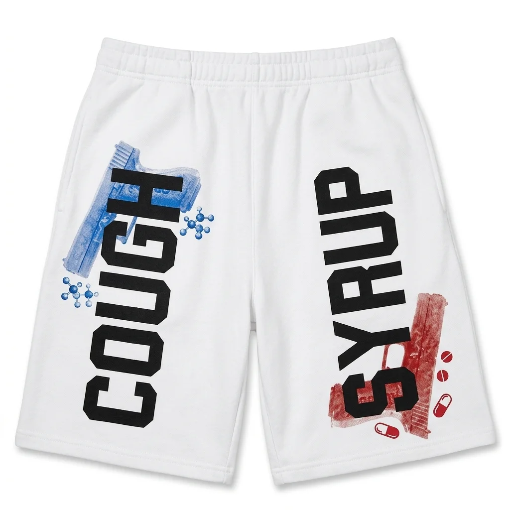 Cough Syrup White Shorts