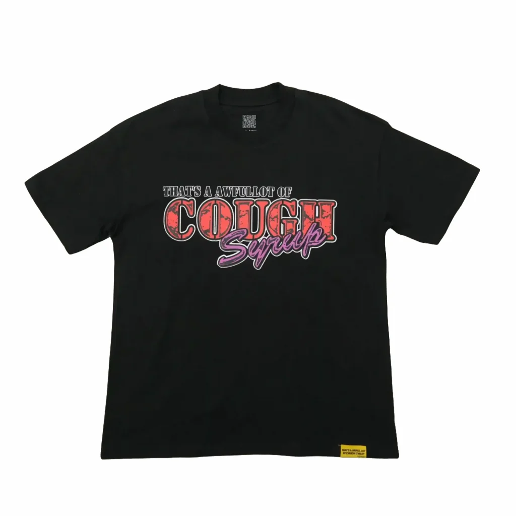 Cough Syrup Classic Logo Tee Black Red