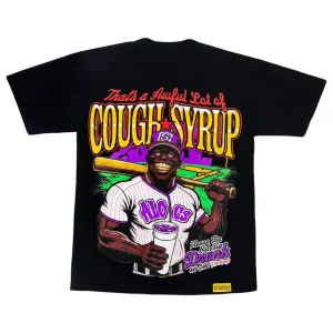 Cough Syrup Baseball Tee Black
