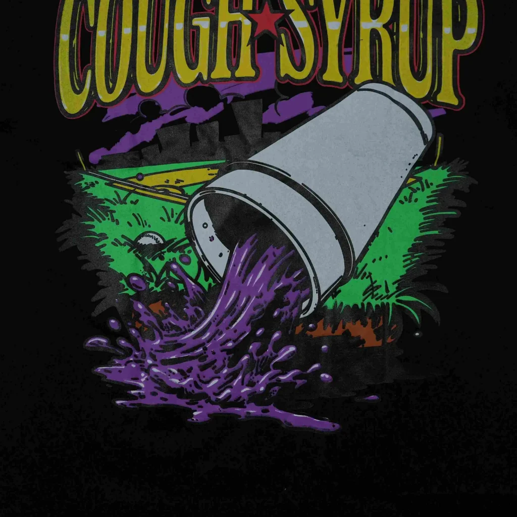 Cough Syrup Baseball Tee Black