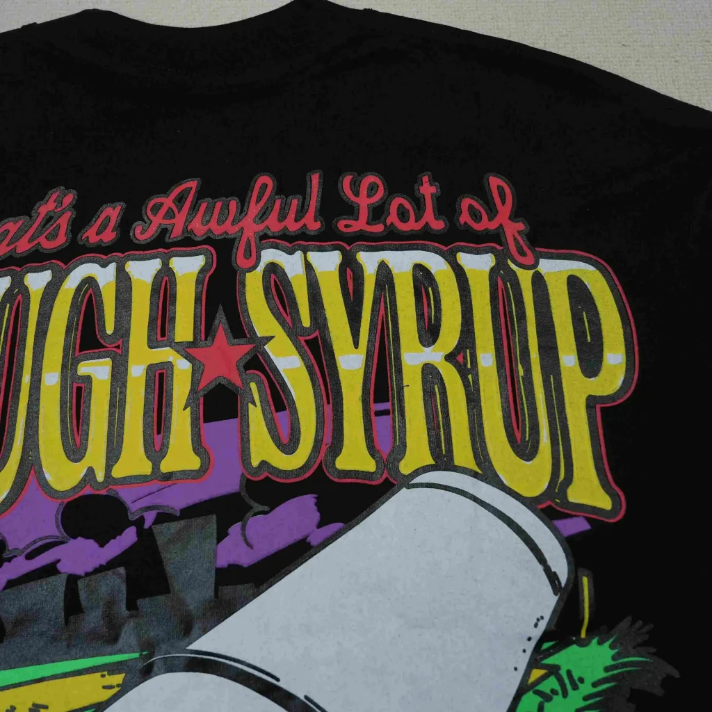 Cough Syrup Baseball Tee Black