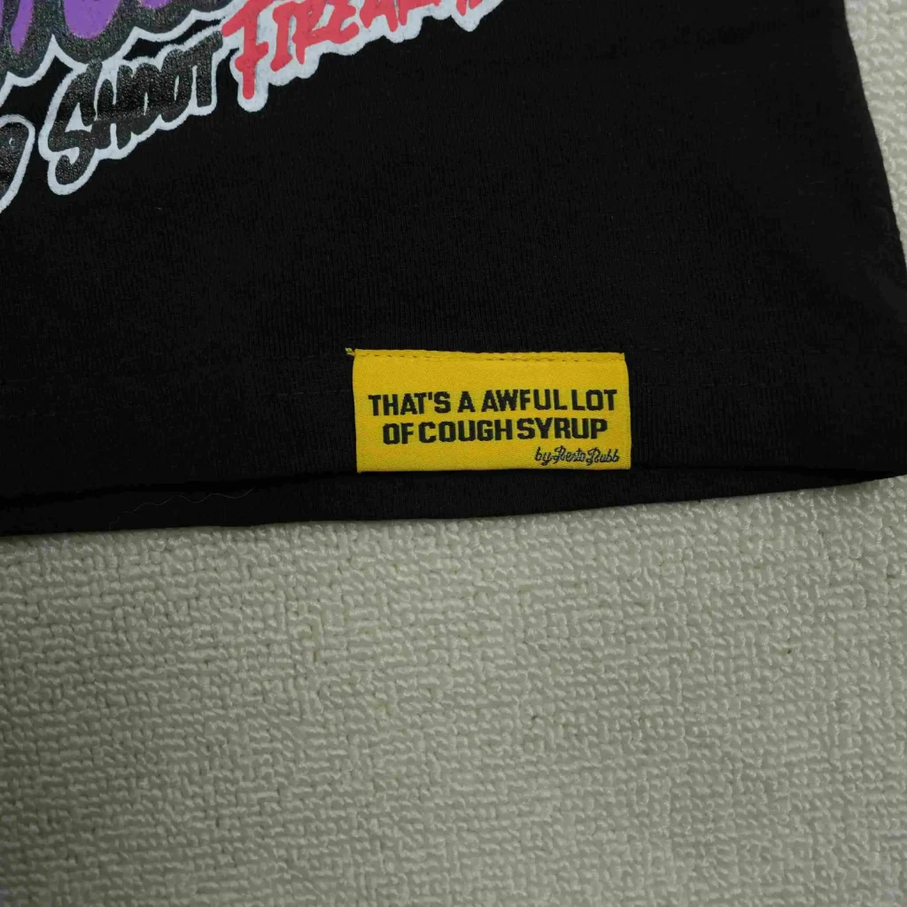 Cough Syrup Baseball Tee Black