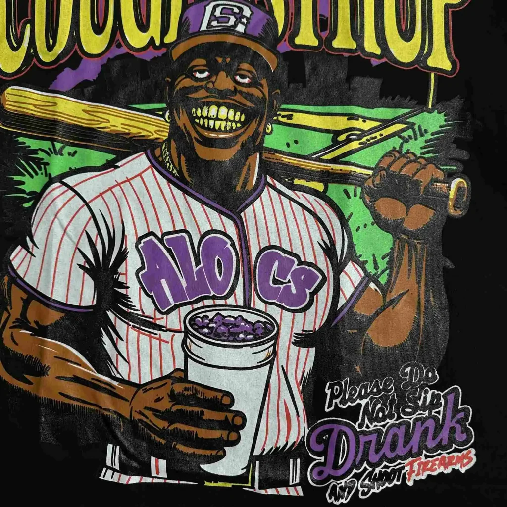 Cough Syrup Baseball Tee Black