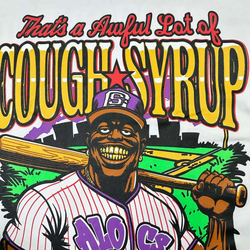Cough Syrup Baseball Tee White