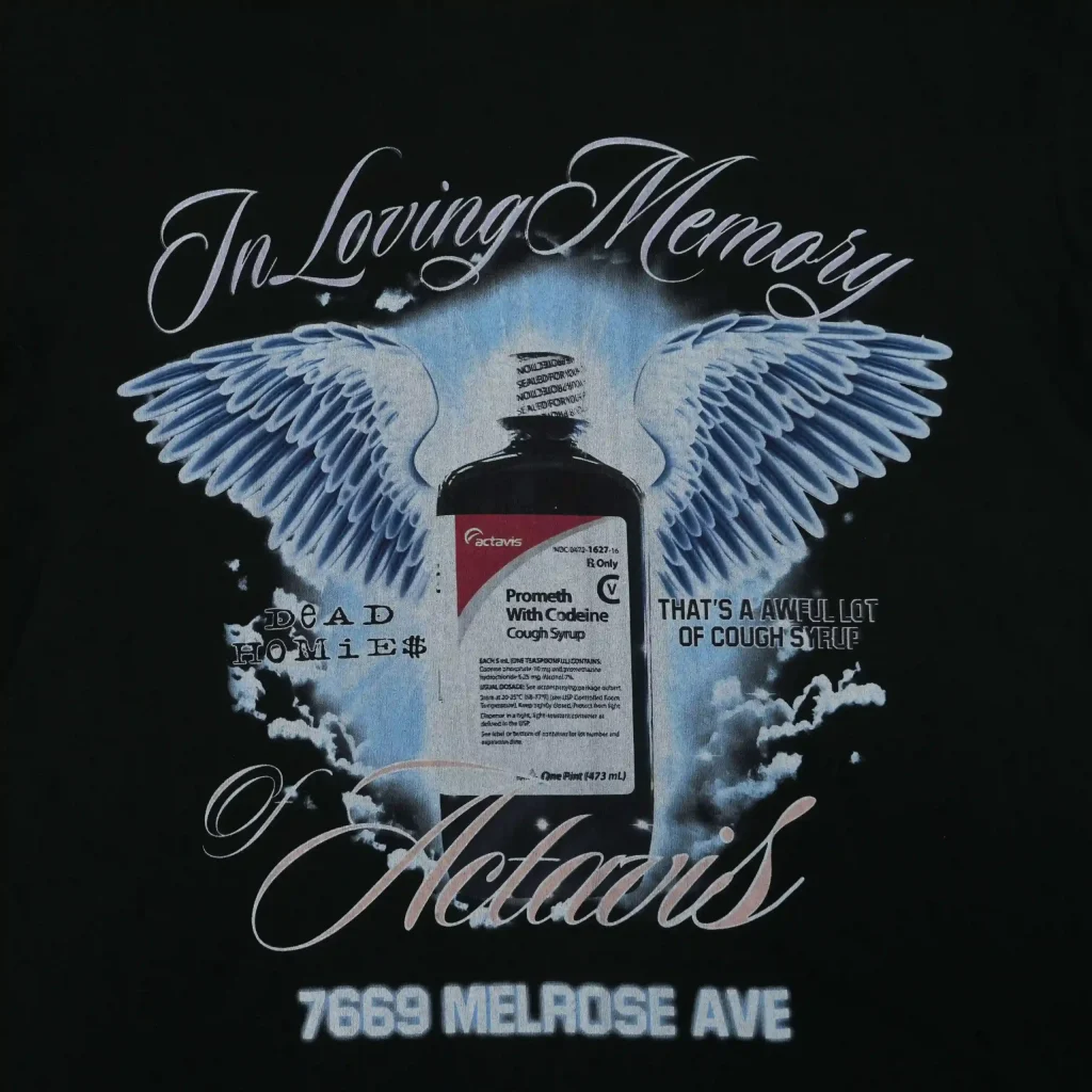 Cough Syrup In Loving Memory Of Actavis Tee Black