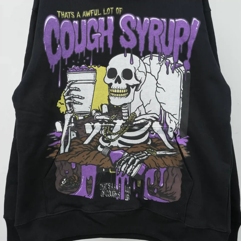 Cough Syrup Skeleton Hoodie Black