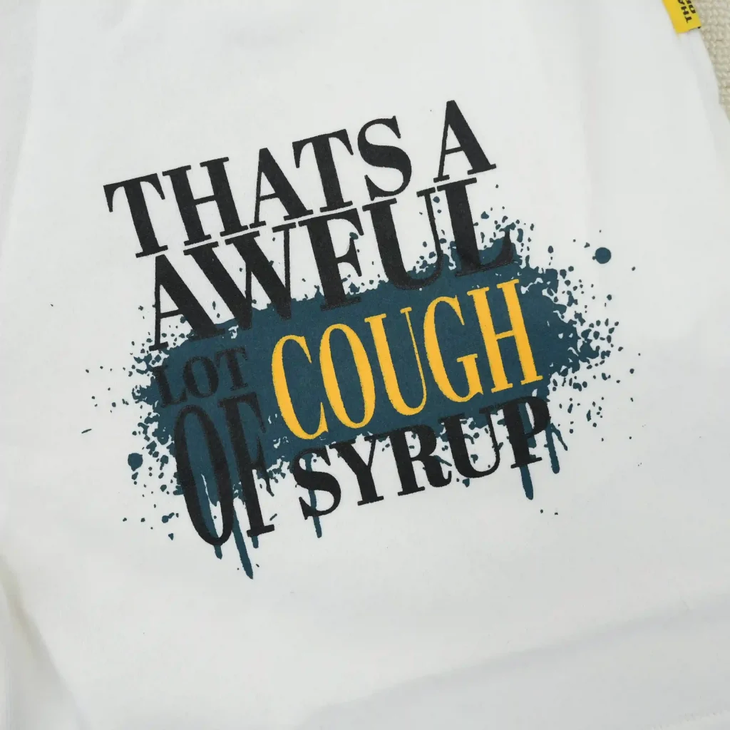 Cough Syrup White Yellow Tee