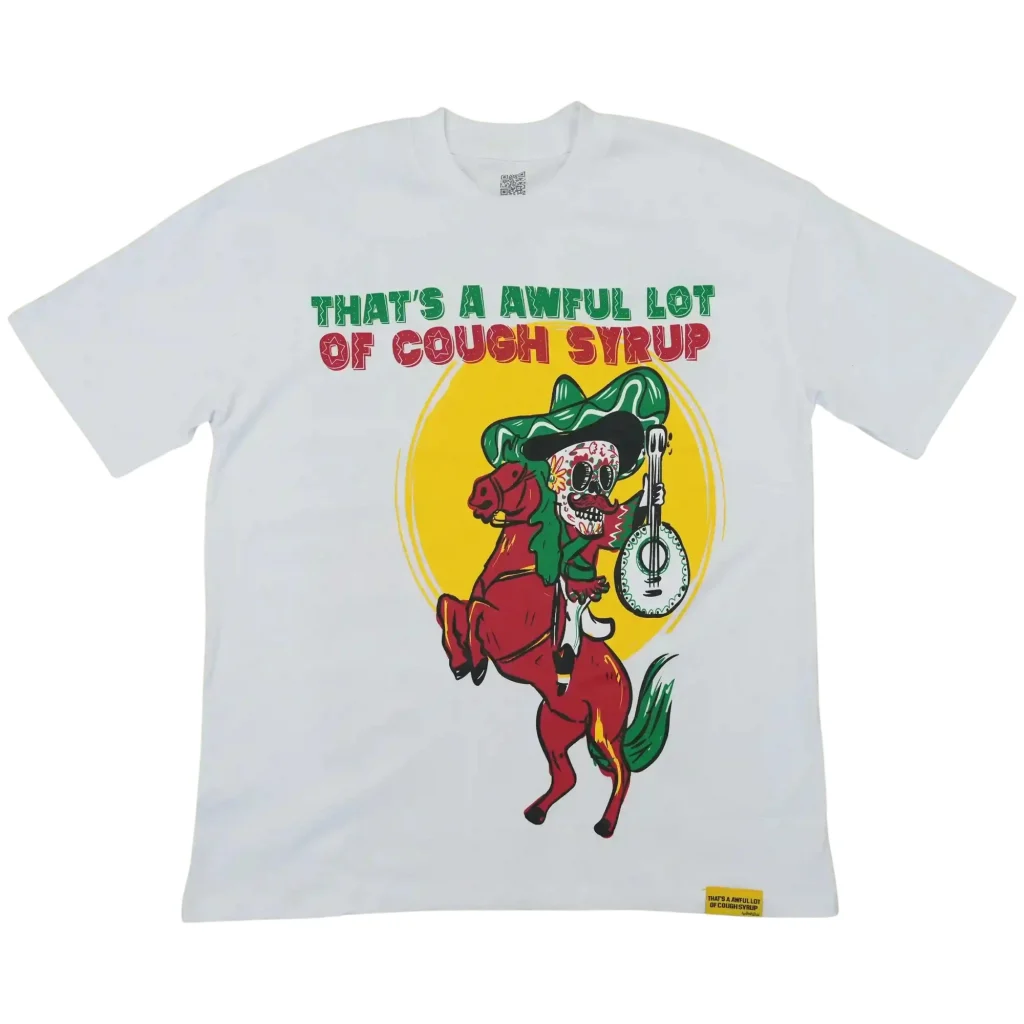 Cough Syrup Cowboy Tee White