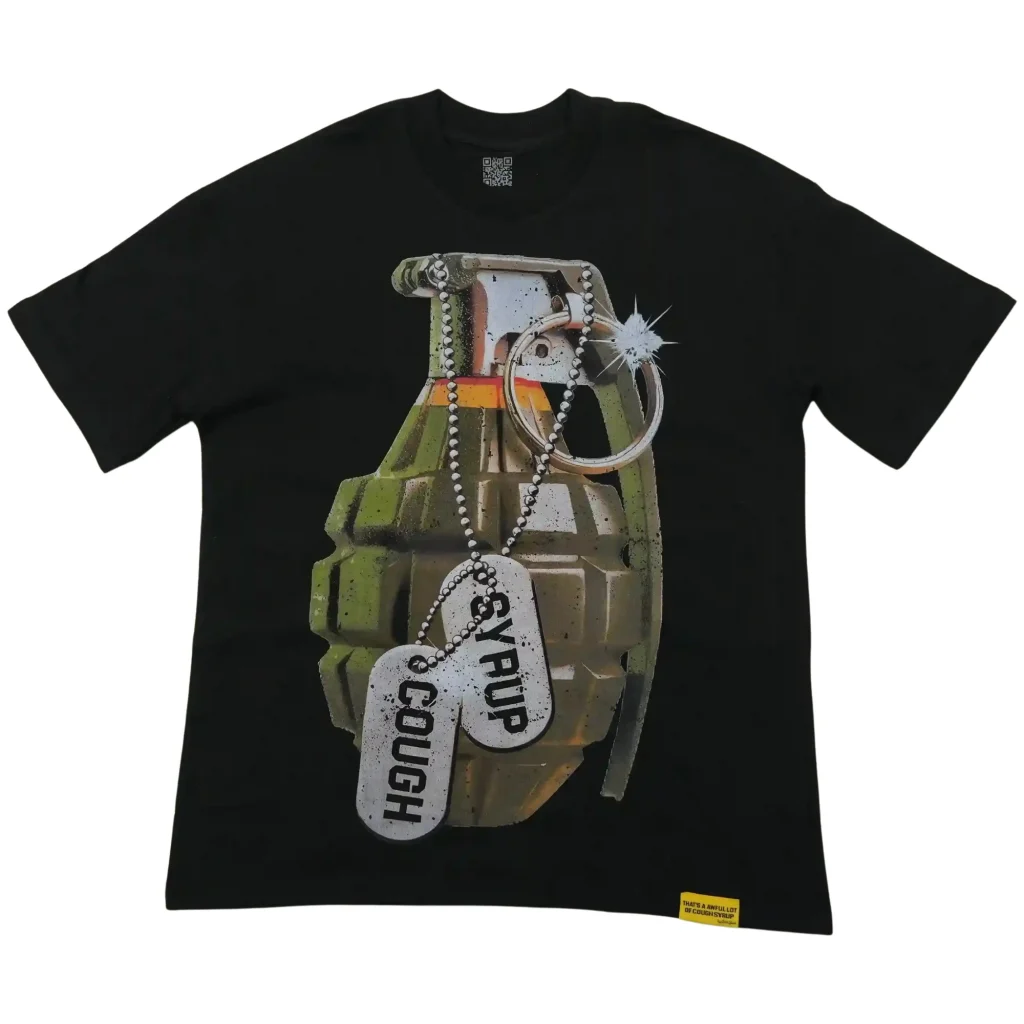 Cough Syrup Grenade Tee Black