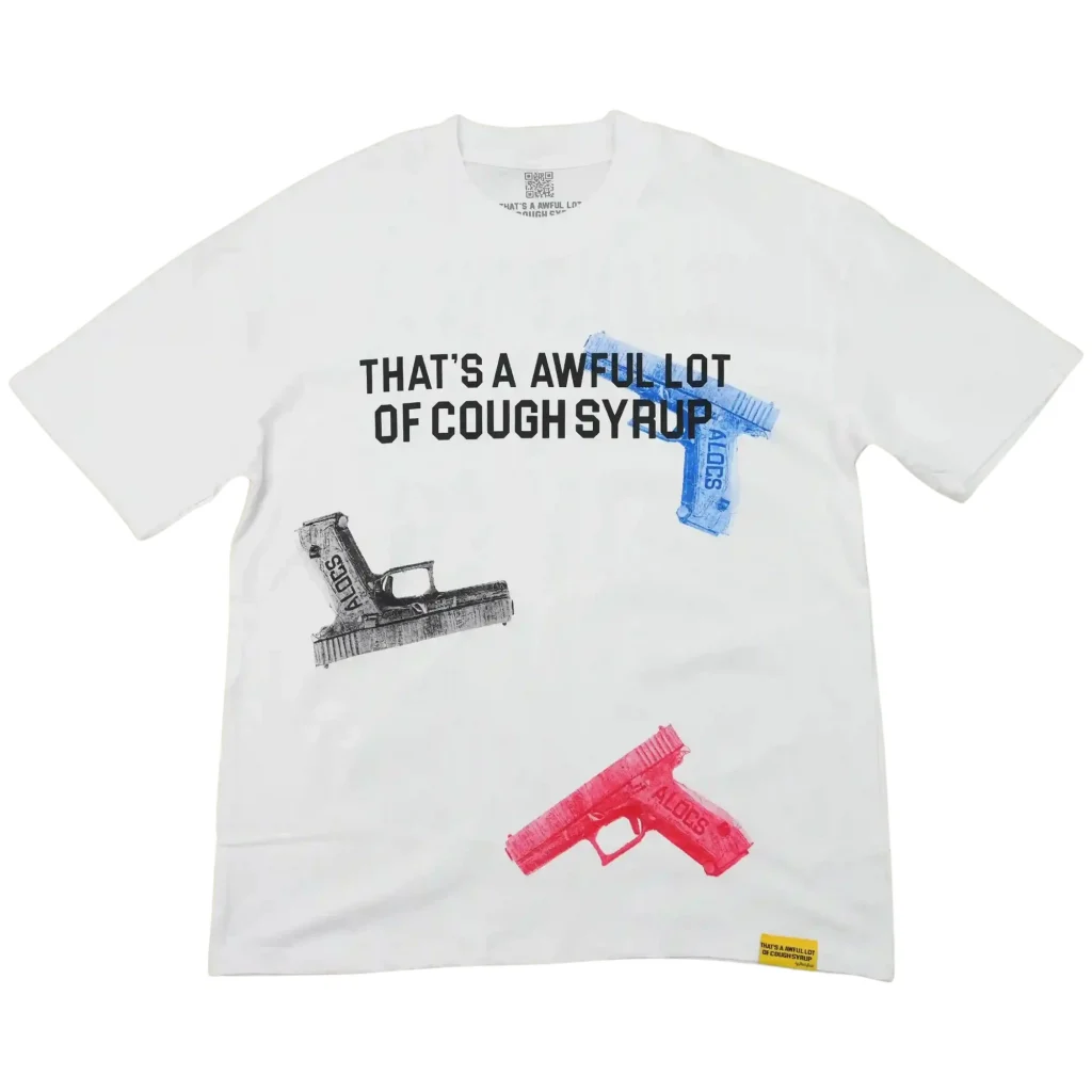 Cough Syrup Guns Tee White