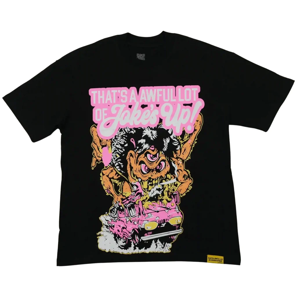 Cough Syrup Jokes Up Monster Tee Black