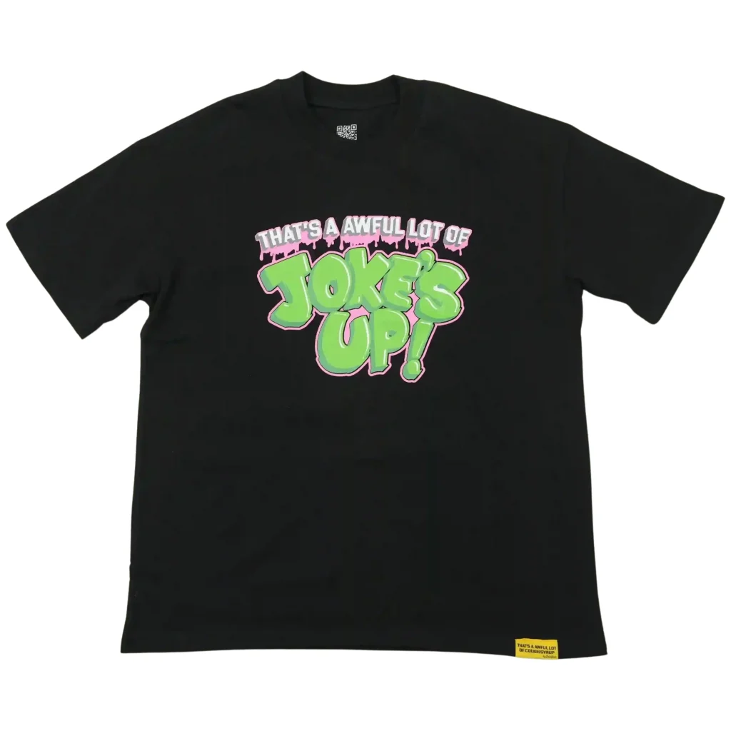 Cough Syrup Jokes Up Tee Black