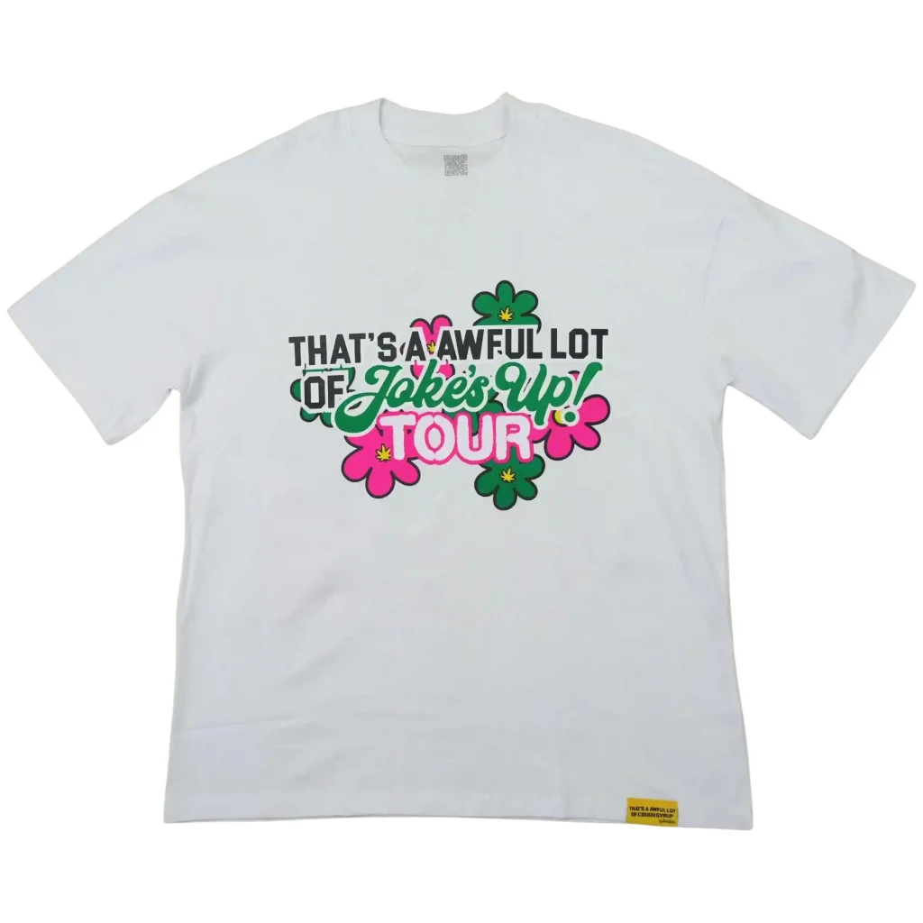 Cough Syrup Jokes Up Tour Tee White