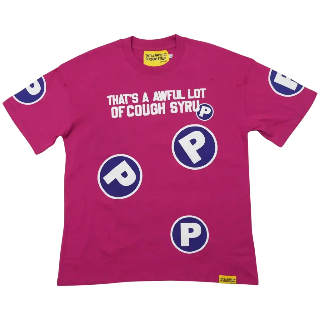 Cough Syrup P Logo Tee Pink