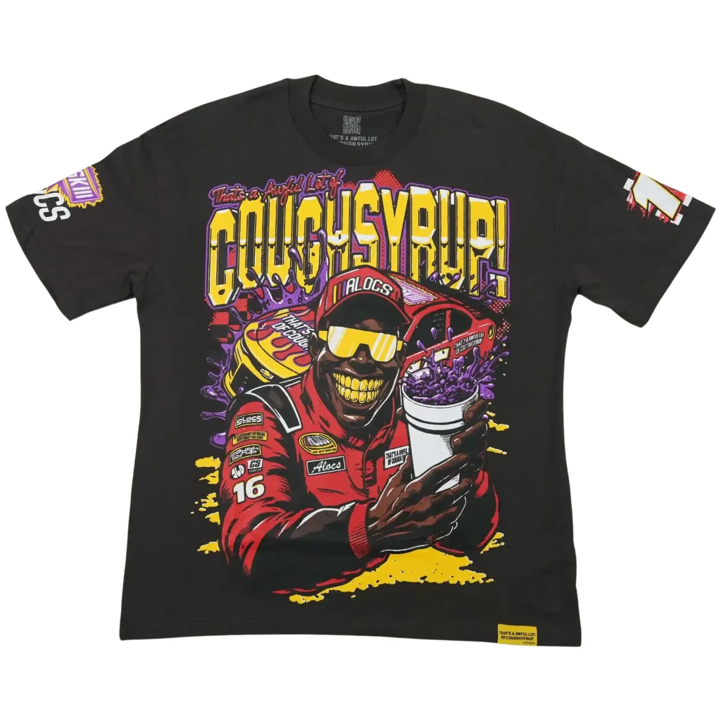 Cough Syrup Racing Tee Black