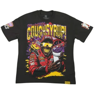 Cough Syrup Racing Tee Black